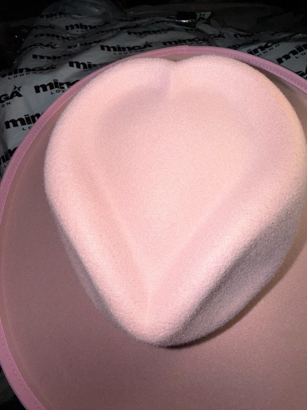 Pastel Pink Heart-Shaped Felt Hat
